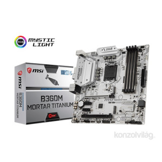 MSI B360M MORTAR TITANIUM Intel B360 LGA1151 mATX alaplap PC