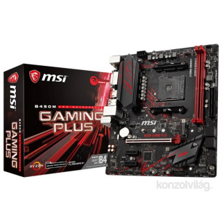 MSI B450M GAMING PLUS AMD B450 SocketAM4 mATX alaplap PC