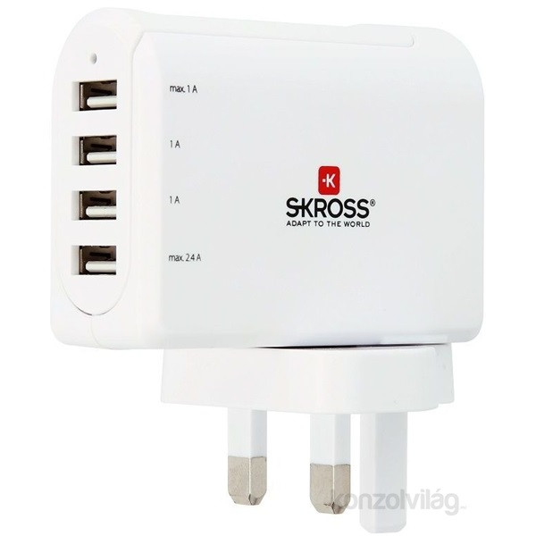 Skross SKR-4PEUUSBCHAR univerzális 4x USB hálózati töltő PC