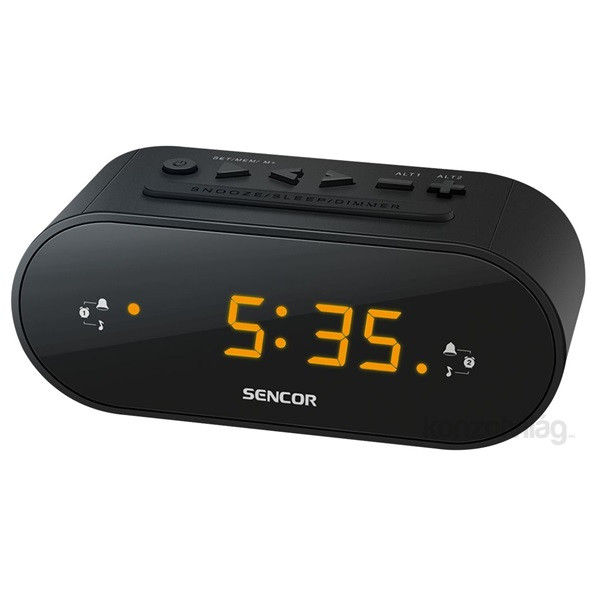 Sencor SRC 1100 B fekete rádiós ébresztoóra Audio