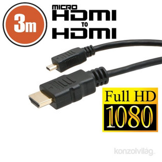 Delight 3m 1.3b HDMI - micro HDMI kábel PC