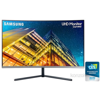 Samsung 31,5" U32R590C LED 4K HDMI Display port ívelt kijelzős kékes sötétszürke monitor PC