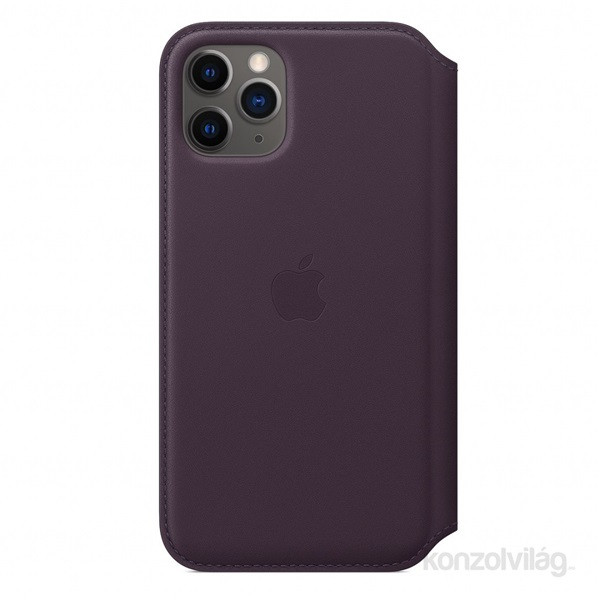 Apple iPhone 11 Pro padlizsán kinyitható bőrtok Mobil