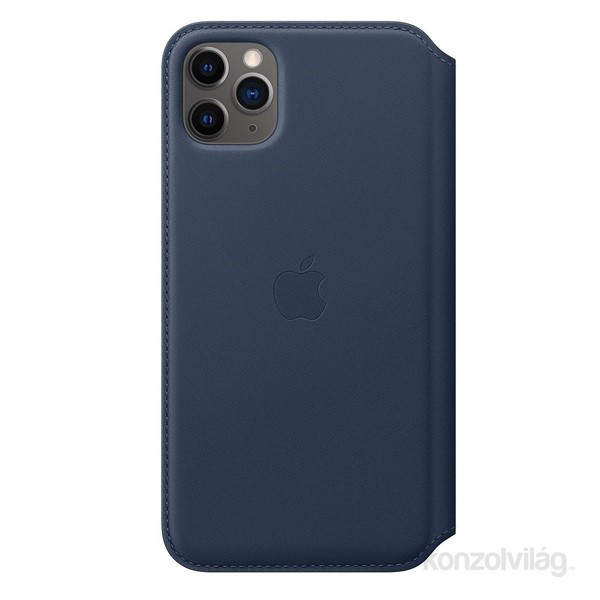 Apple iPhone 11 Pro Max Folio Deep Sea Blue (kék) bőr tok Mobil