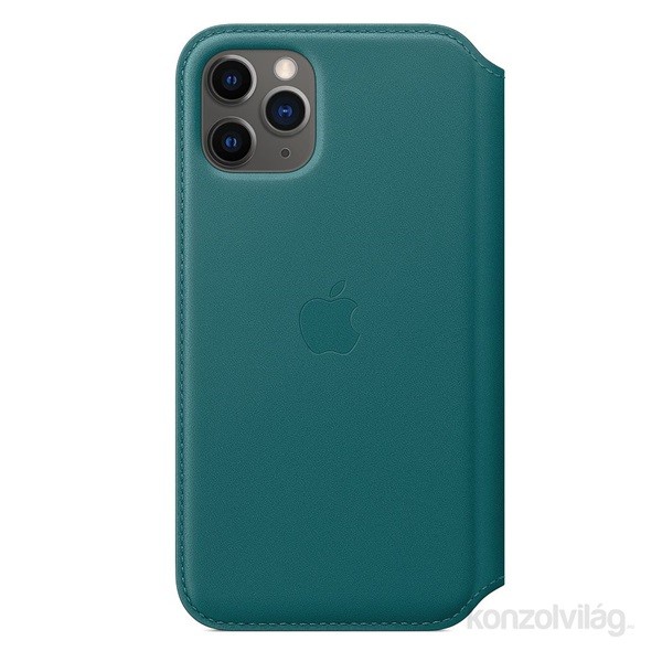 Apple iPhone 11 Pro Folio Peacock (pávakék) bőr tok Mobil