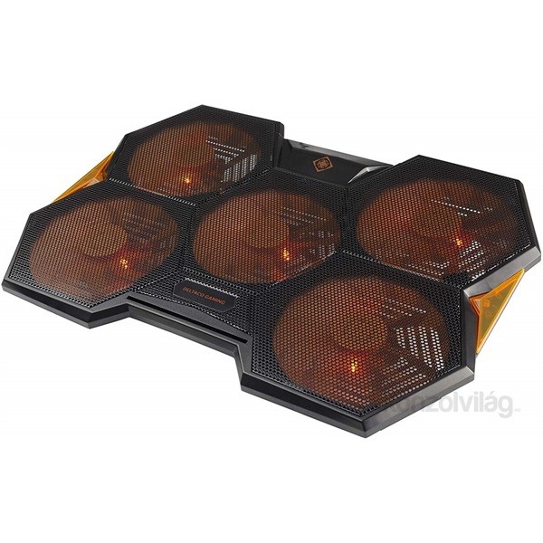 Deltaco GAM-072 notebook hűtőpad 1300 RPM Fekete, Narancssárga PC