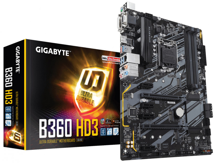 Gigabyte GA-B360-HD3 Intel B360 LGA1151 ATX alaplap PC
