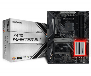 ASRock X470 Master SLI AMD X470 SocketAM4 ATX alaplap PC