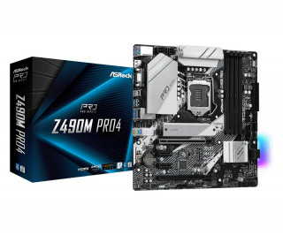 ASRock Z490M PRO4 Intel Z490 LGA1200 mATX alaplap PC