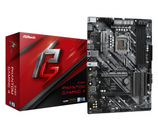 ASRock Z490 PHANTOM GAMING 4 Intel Z490 LGA1200 ATX alaplap PC