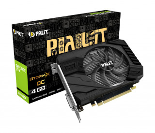 Palit GeForce GTX1650SUPER STORMX OC 4G GDDR6 128bit DVI HDMI DP videokártya PC