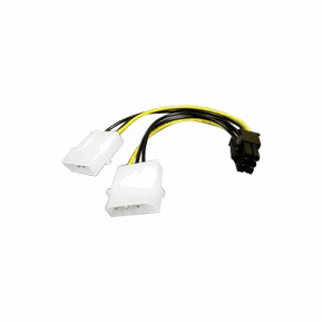 ADA Akasa 2x 4pin Molex - 6pin PCIe adapter - 10cm - AK-CB4-6 PC