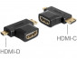 DeLock Adapter HDMI-A female > HDMI-C + HDMI-D male thumbnail