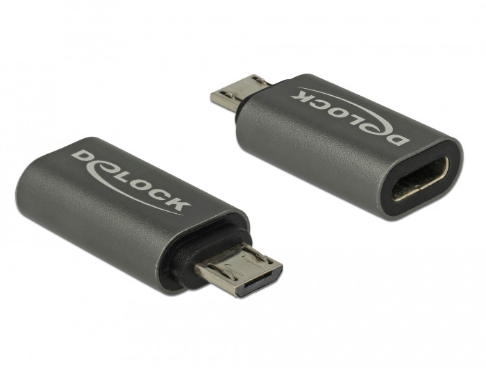 DeLock USB2.0 Micro-B apa - USB Type-C 2.0 anya adapter PC