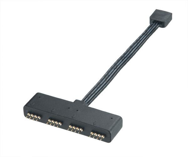 KAB Akasa 4x RGB LED elosztó - AK-CBLD02-10BK PC