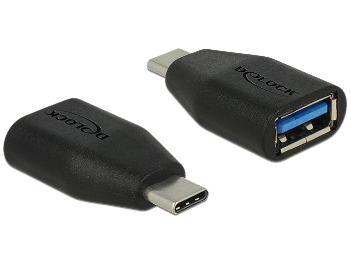 DeLock Adapter SuperSpeed USB 10 Gbps (USB 3.1 Gen 2) USB Type-C male > Type-A female PC
