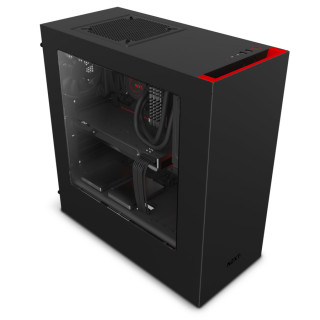 NZXT Source 340 Elite (Fekete/Piros) (Táp nélküli) ATX ház (CA-S340W-B4) PC