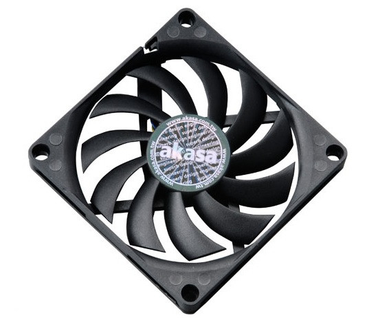 Akasa Slimfan 80mm PWM - Fekete PC