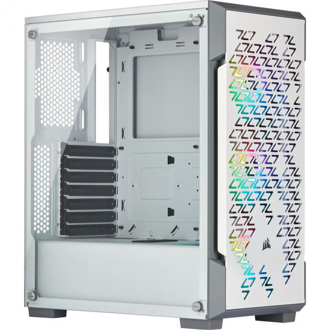 Corsair gépház iCUE 220T RGB Airflow Mid Tower ATX Smart Case, TG, Fehér PC