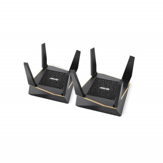 Asus RT-AX92U 2 darabos AX6100 Mbps Tri-band WiFi 6 gigabit AiMesh OFDMA gaming Wi-Fi rendszer PC