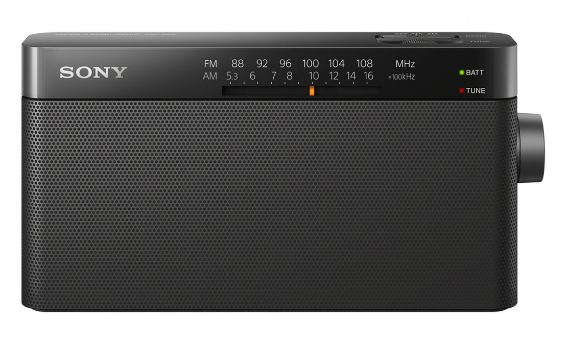 Sony ICF-306 Rádió Black Audio