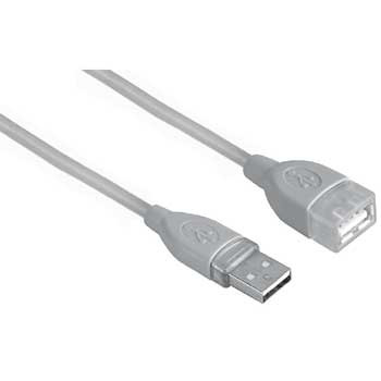 Hama USB 2.0 hosszabbító kábel Szürke - 30 cm PC