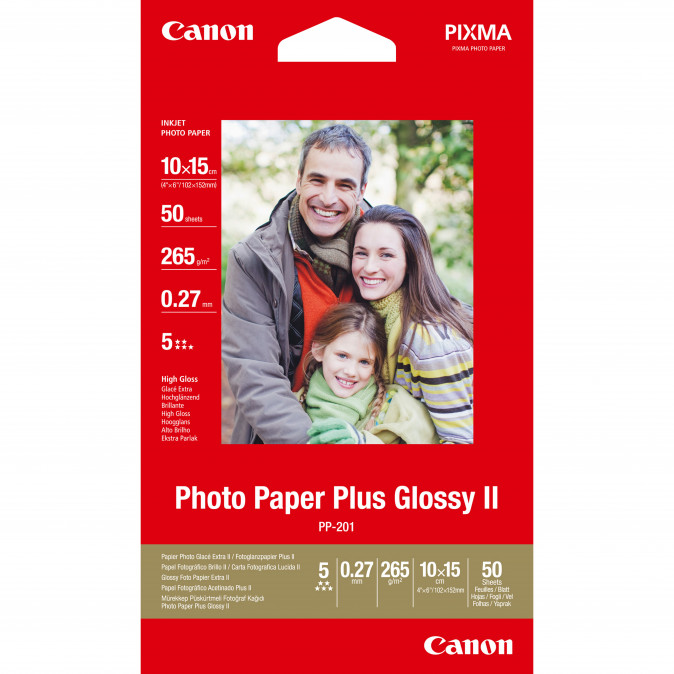 Canon Plus Glossy II PP-201 [10x15cm, 260g, Fényes, 50db] PC