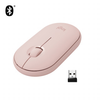 Logitech Pebble M350 Vezeték nélküli BT egér - Rózsaszín PC