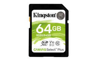 Kingston 64GB SDXC Canvas Select Plus 100R C10 UHS-I U3 V30 PC