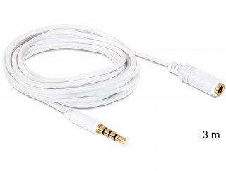 DeLock Audio Stereo Jack 3.5 mm male / female IPhone 4pin 3m Extension Cable PC