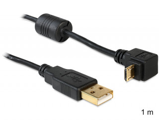 DeLock Cable USB-A male > USB micro-B male angled 90° up/down PC