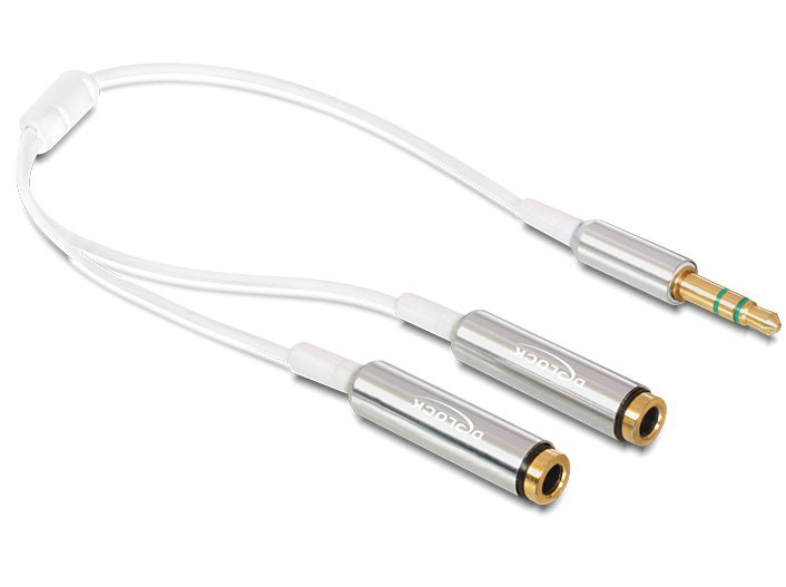 Delock Stereo jack 3.5 mm -> 2 x Stereo plug 3.5 mm PC