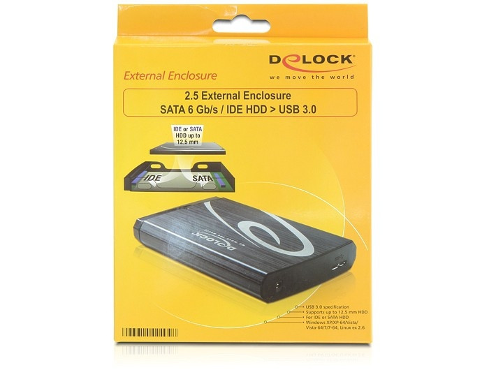 MBR Delock 42494 2,5" SATA 6Gb/s - IDE HDD - USB 3.0 külső ház PC