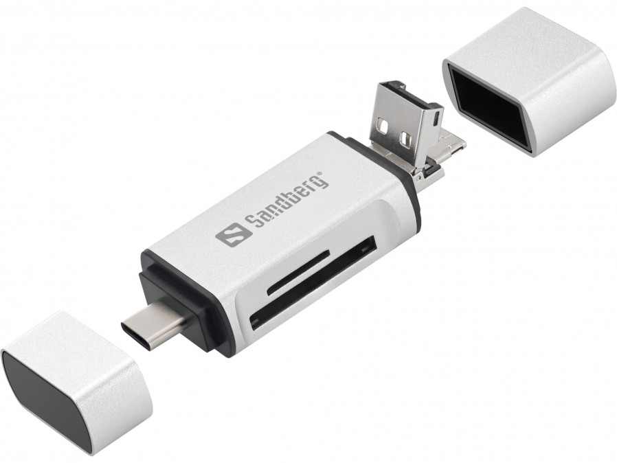 Sandberg Kártyaolvasó - Multi Card Reader (fehér-fekete) PC