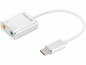 Sandberg Átalakító Kábel - USB-C to Sound Link (USB-C, 2x 3,5 mm jack, fehér) thumbnail