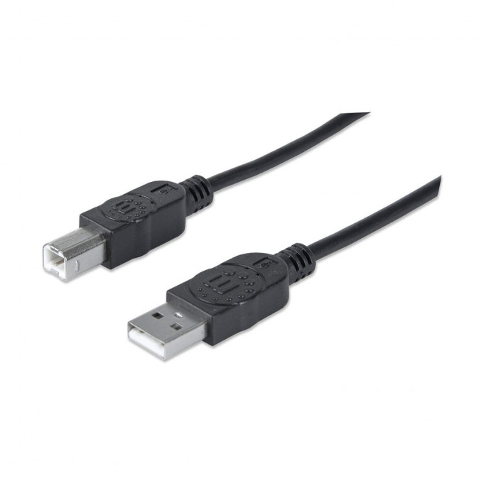 Manhattan Kábel - USB nyomtató kábel (USB2.0, 180cm, Fekete) PC