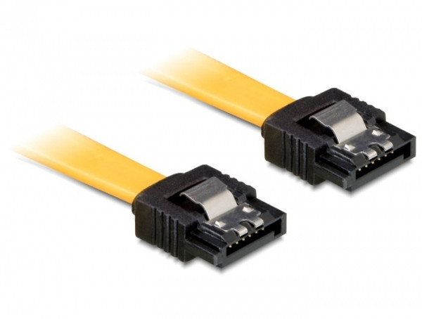 Delock SATA 3 F/F adatkábel 0.1m sárga PC