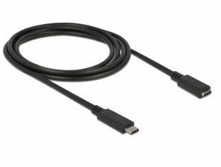 Delock USB C M/F adatkábel hosszabbító 2m fekete PC