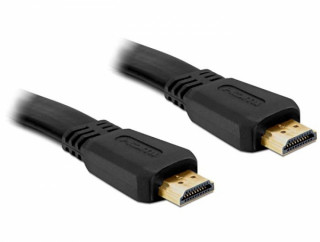 DeLock High Speed HDMI-kábel típusú Ethernet &#8211; HDMI A dugós > HDMI A dugós lapos 2m PC