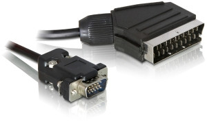 DeLock Cable Video Scart male (output) > VGA male (input) 2m PC