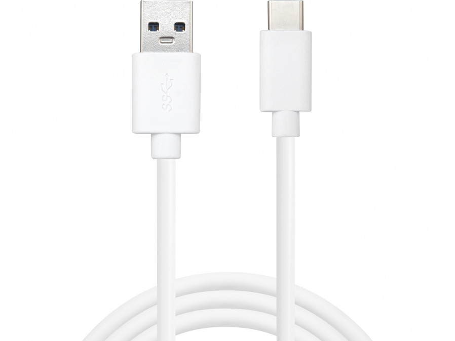 Sandberg Kábel - USB-C to USB3.0 (1m; fehér; USB-C 3.1 bemenet; USB3.0 (apa) kimenet) PC