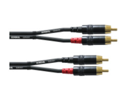 Cordial CFU 1.5 CC audio kábel 1,5 M 2 x RCA Fekete PC