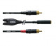 Cordial CFY 0.3 YCC audio kábel 0,3 M 2 x RCA 3.5mm Fekete thumbnail