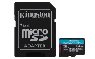 Kingston Technology Canvas Go! Plus memóriakártya 64 GB MicroSD Class 10 UHS-I PC