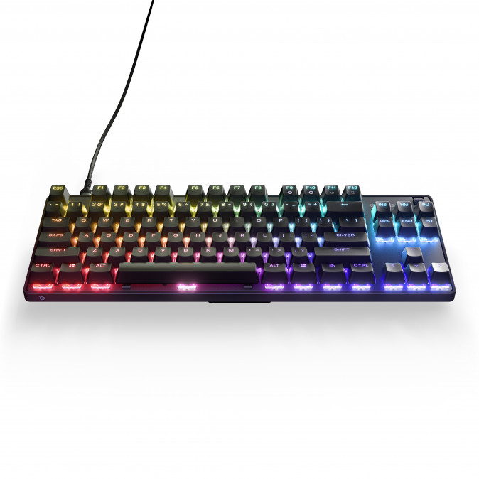 Steelseries Apex 9 TKL USB Mechanikus Gamer Linear OptiPoint Billentyűzet UK (Fekete) (64848) PC