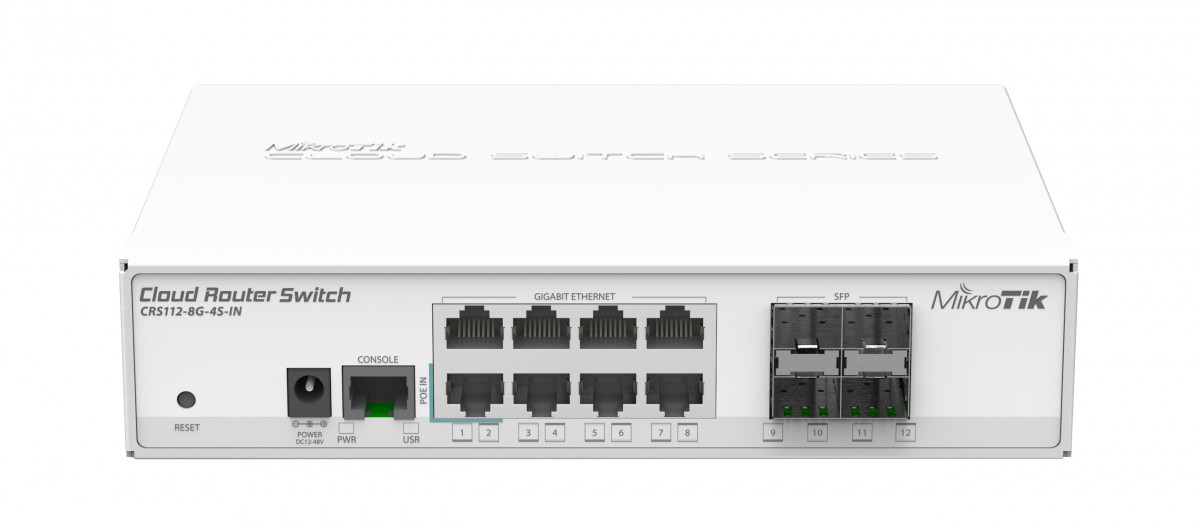 MikroTik CRS112-8G-4S-IN 8port GbE LAN 4port SFP uplink Cloud Router Switch PC