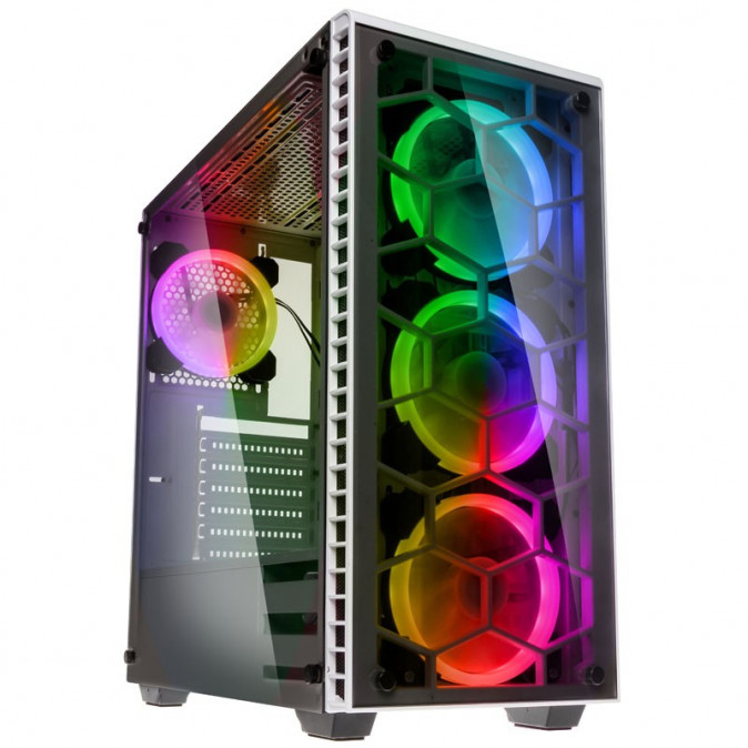 Kolink Observatory RGB (Edzett üveg) - Fehér PC