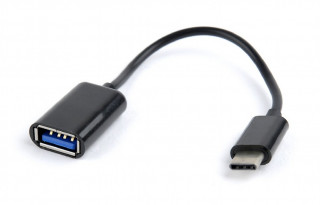 Gembird USB-C -> USB 2.0 A M/F adapter 0.2m fekete OTG PC