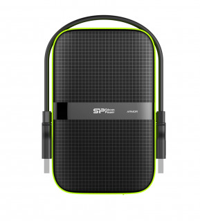 Silicon Power Armor A60 4TB [2.5"/USB3.0] - Fekete/Zöld PC