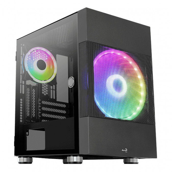 Aerocool Atomic Mini Tower Fekete PC